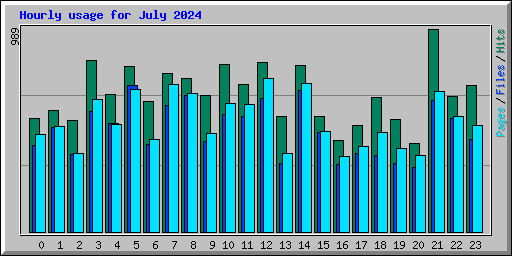 Hourly usage for July 2024