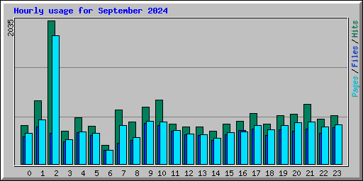 Hourly usage for September 2024