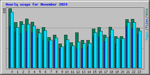 Hourly usage for November 2024