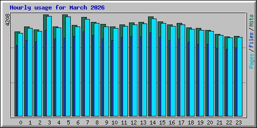 Hourly usage for March 2026