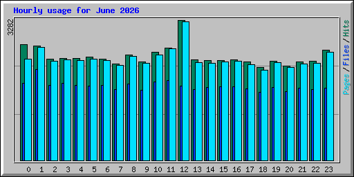Hourly usage for June 2026
